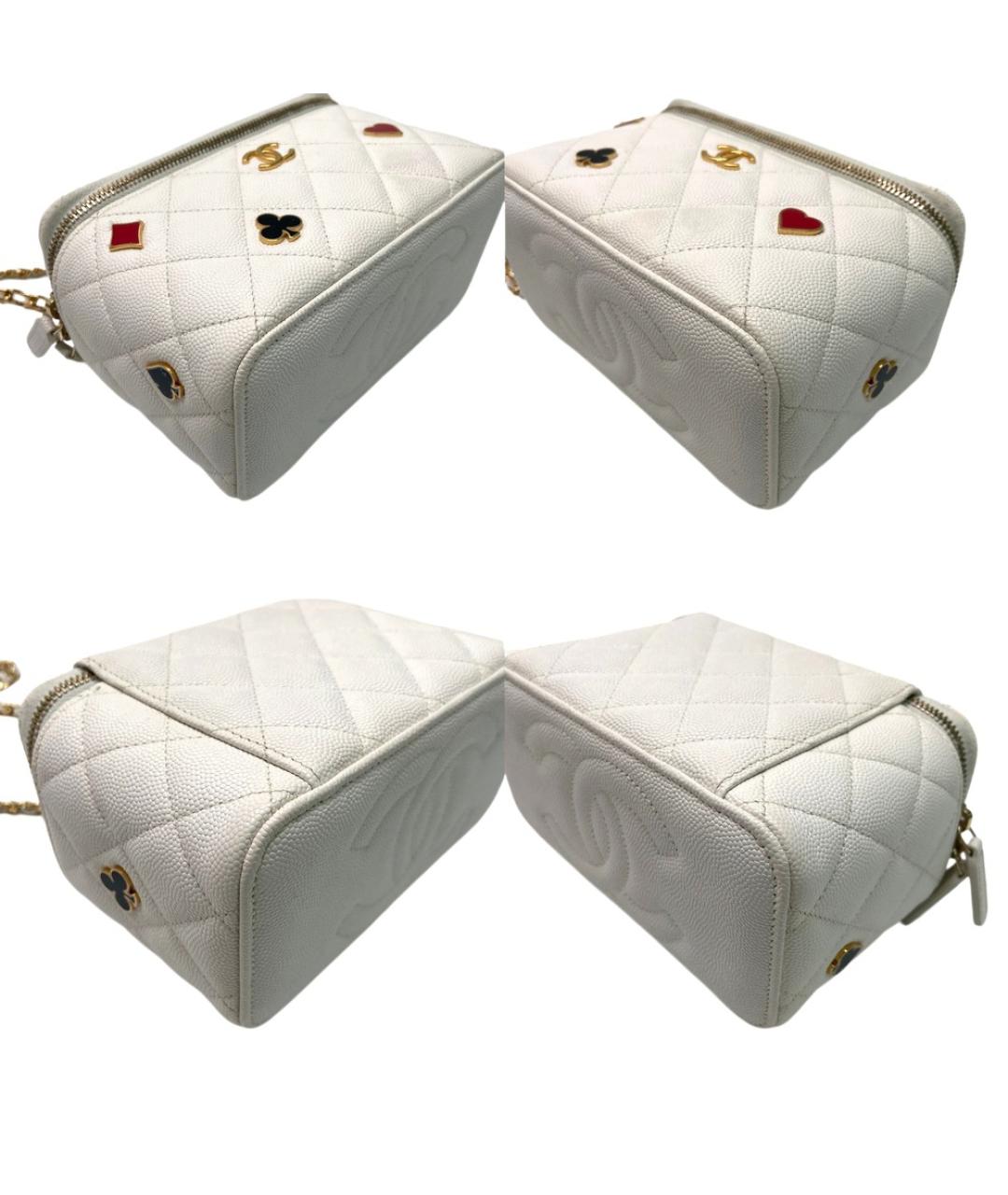 CHANEL Белая кожаная сумка через плечо, фото 3