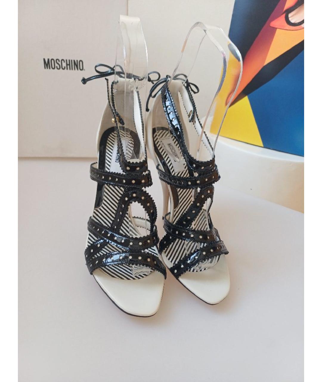 MOSCHINO Мульти кожаные босоножки, фото 6