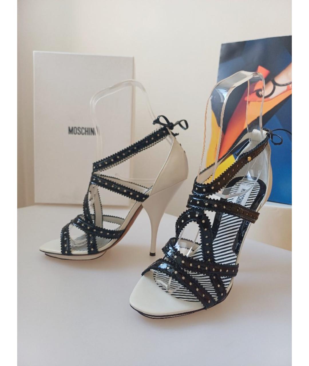 MOSCHINO Мульти кожаные босоножки, фото 3