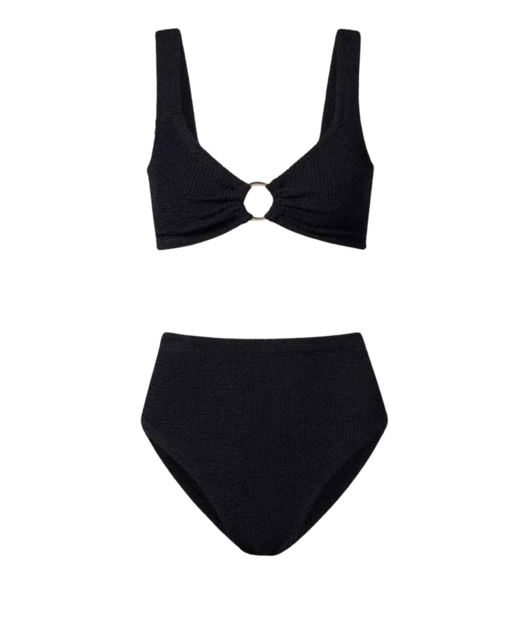 HUNZA G Черный полиамидовый купальник, фото 1