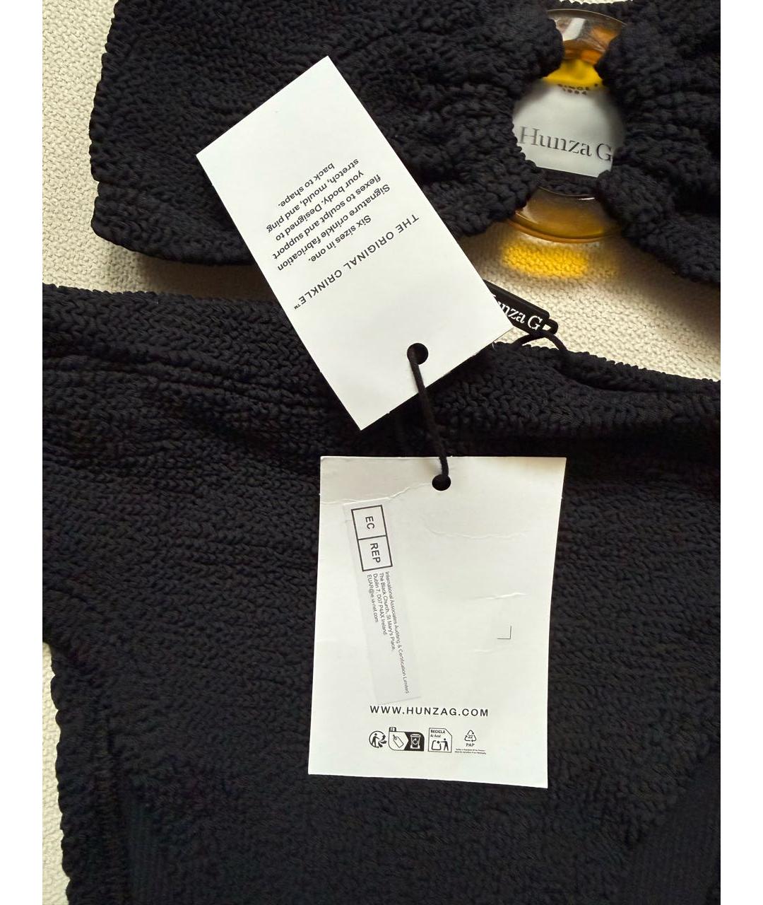 HUNZA G Черный полиамидовый купальник, фото 4