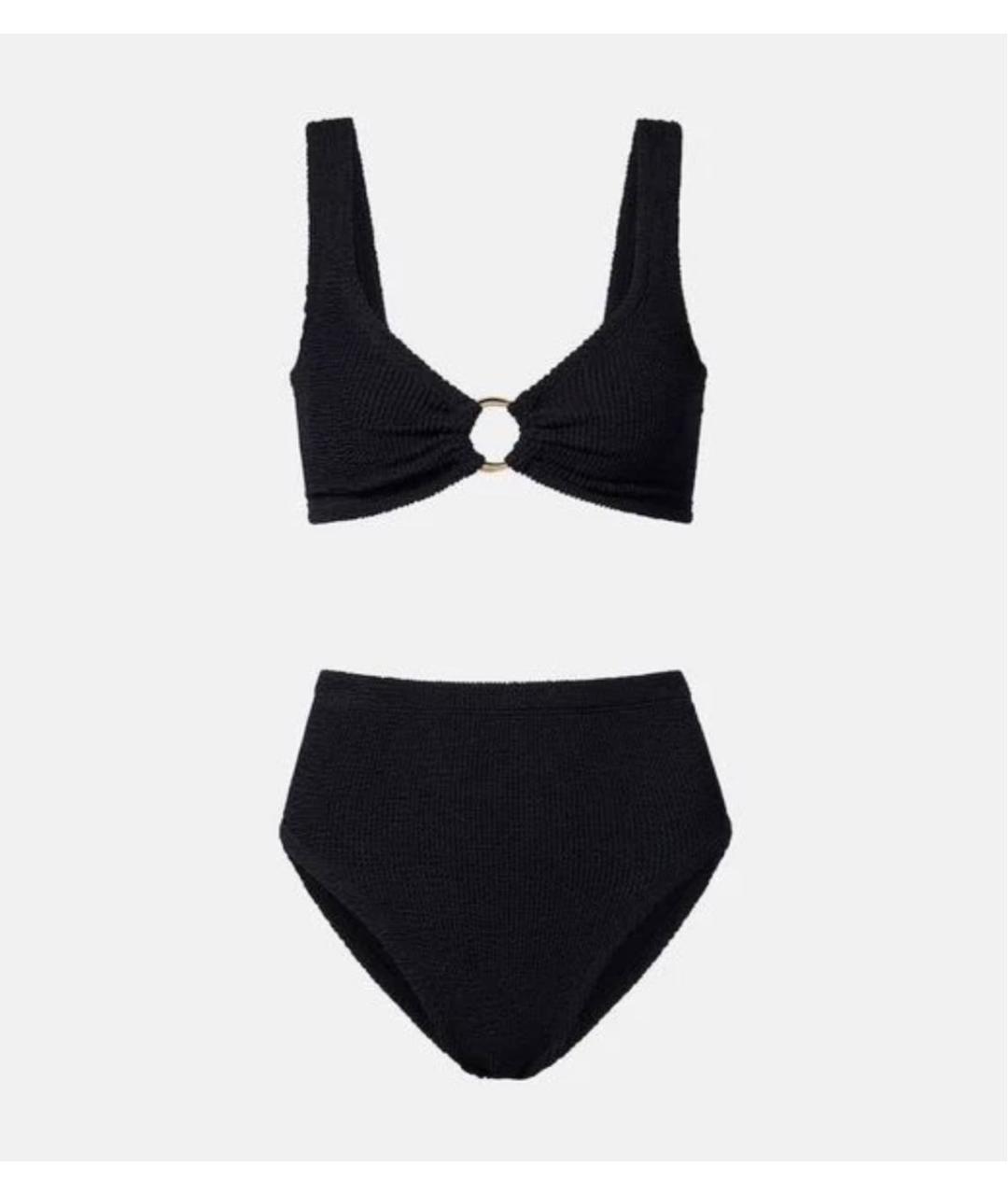 HUNZA G Черный полиамидовый купальник, фото 7