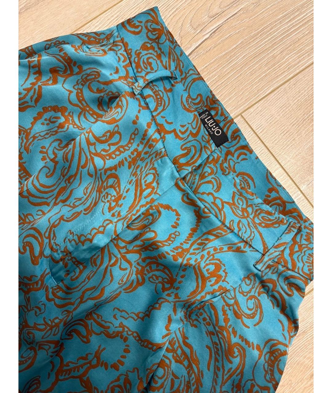 LIU JO Голубой шелковый костюм с брюками, фото 7