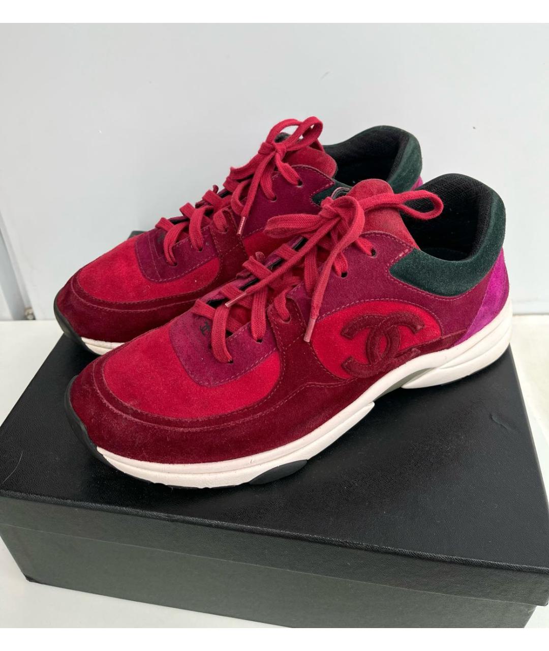 CHANEL Мульти замшевые кроссовки, фото 4