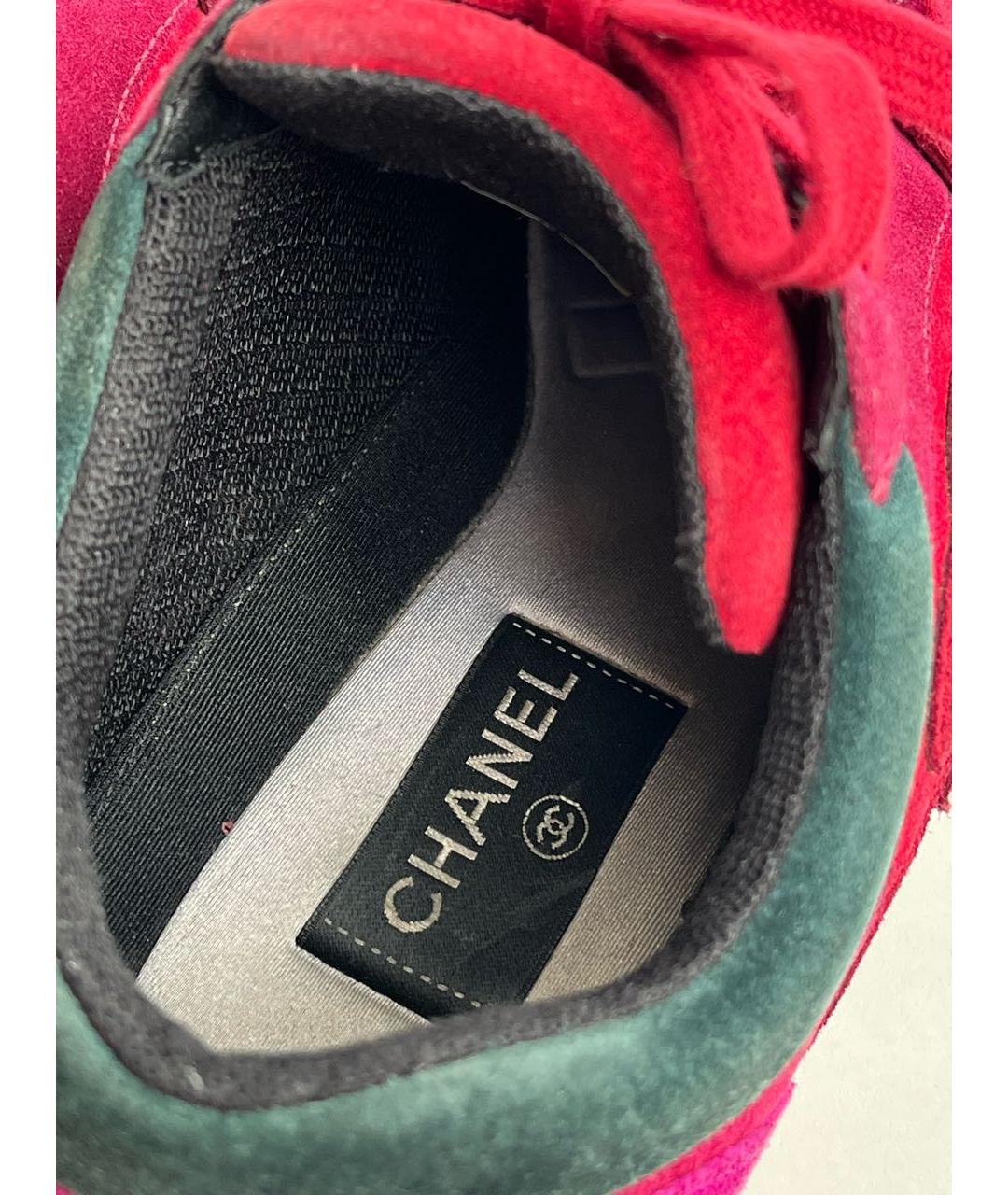 CHANEL Мульти замшевые кроссовки, фото 7