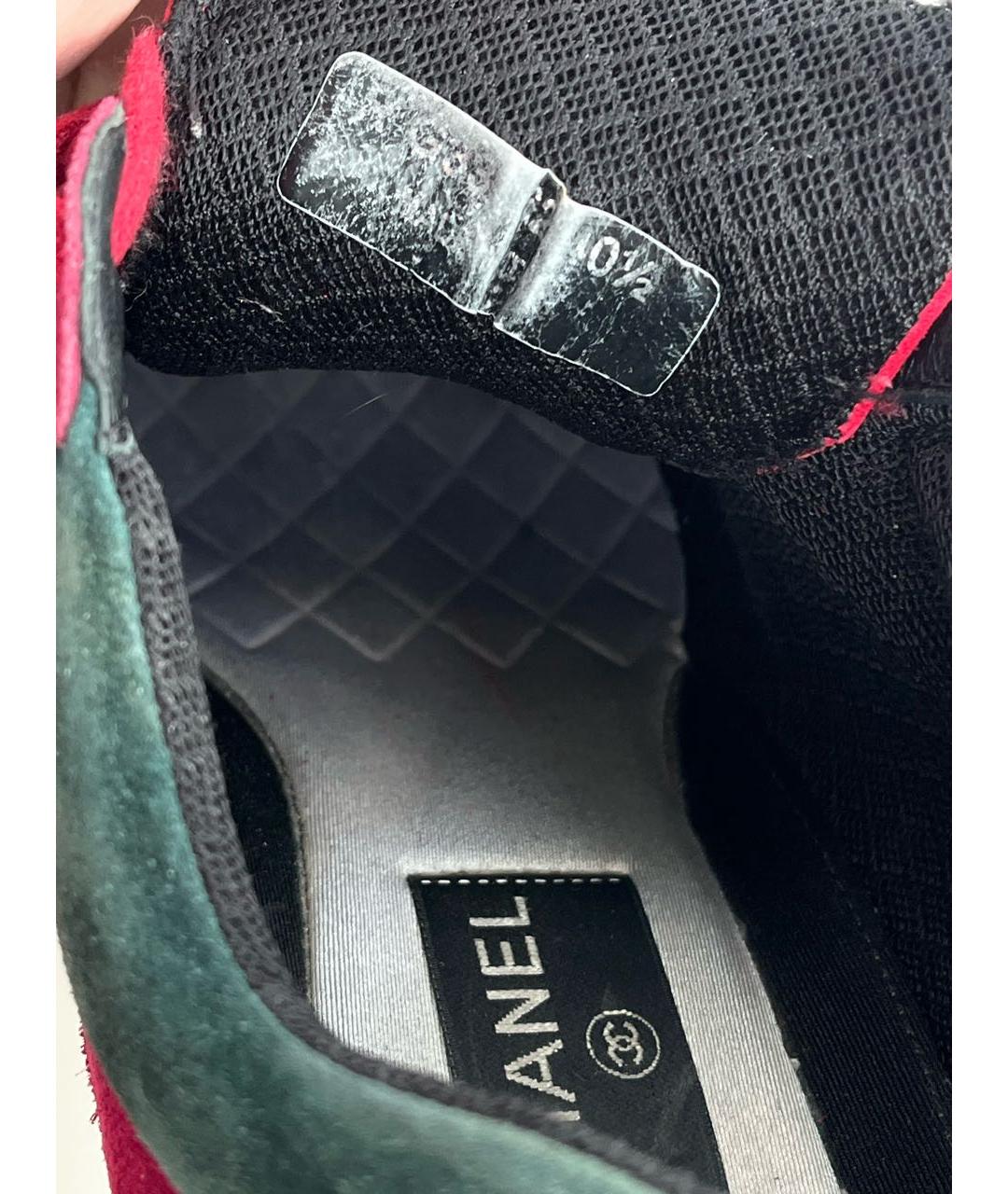 CHANEL Мульти замшевые кроссовки, фото 8