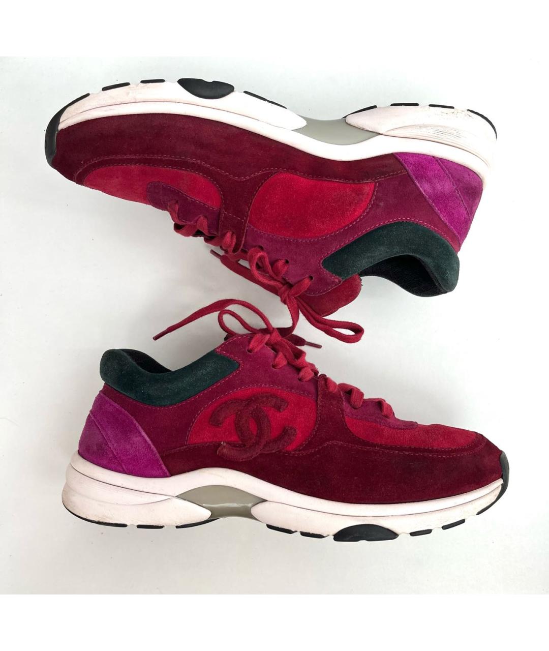 CHANEL Мульти замшевые кроссовки, фото 5