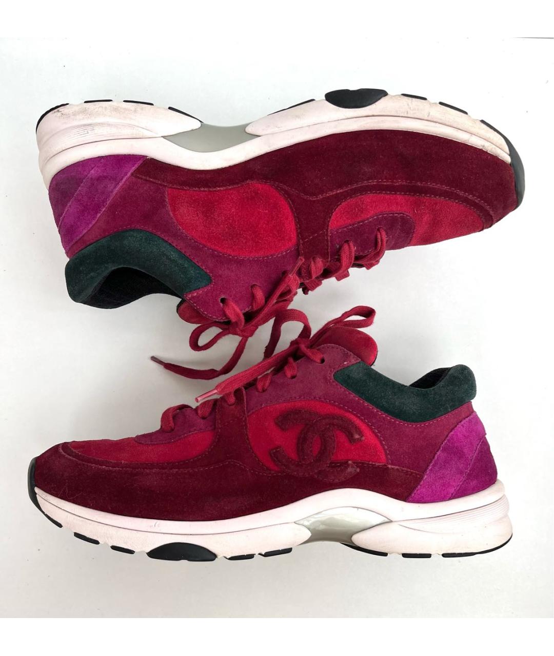 CHANEL Мульти замшевые кроссовки, фото 6