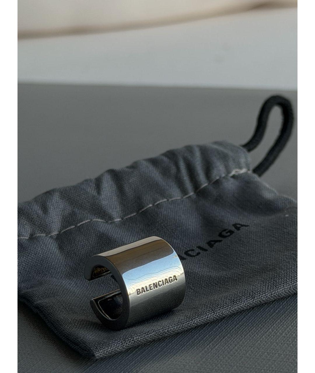 BALENCIAGA Серебряные латунные серьги, фото 3