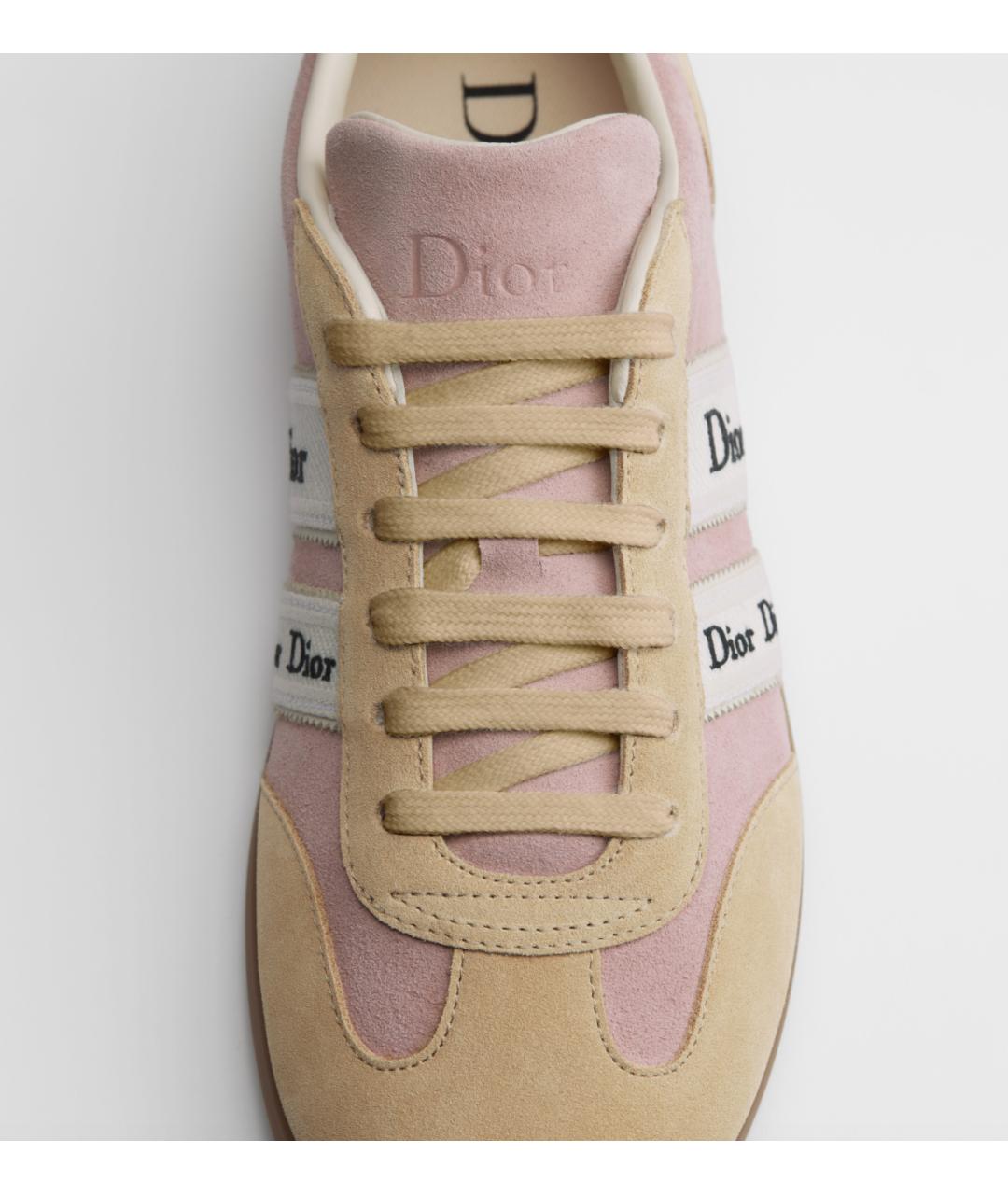 CHRISTIAN DIOR Бежевые замшевые кеды, фото 3