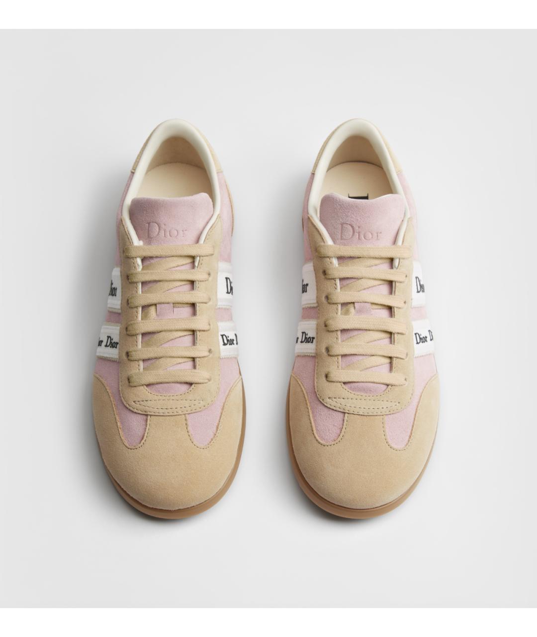 CHRISTIAN DIOR Бежевые замшевые кеды, фото 2