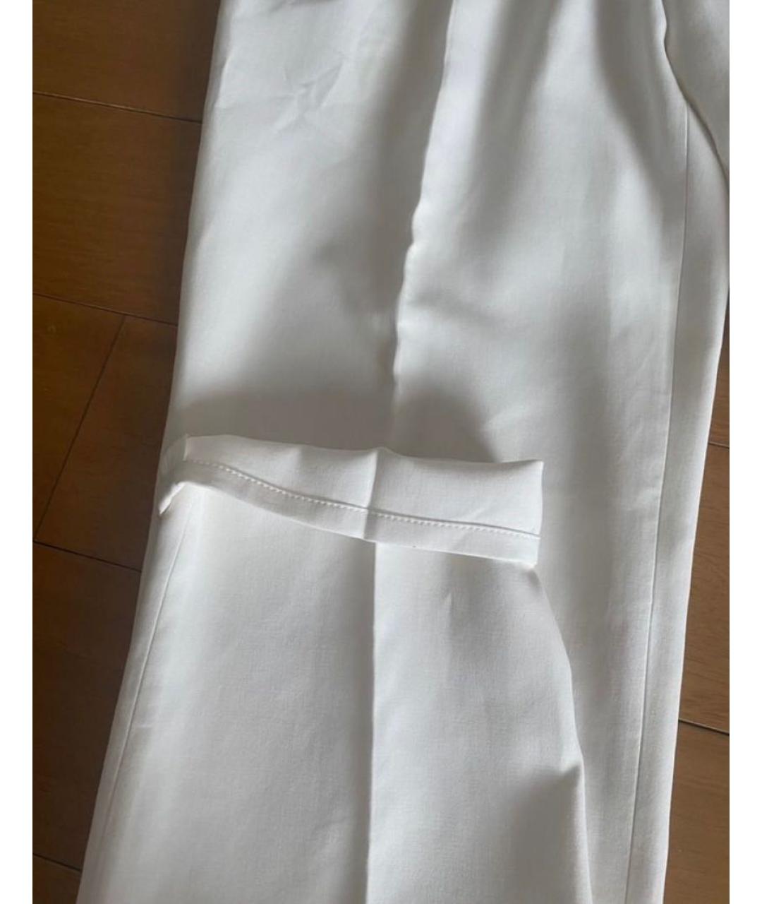 BRUNELLO CUCINELLI Белые хлопковые повседневные брюки, фото 4
