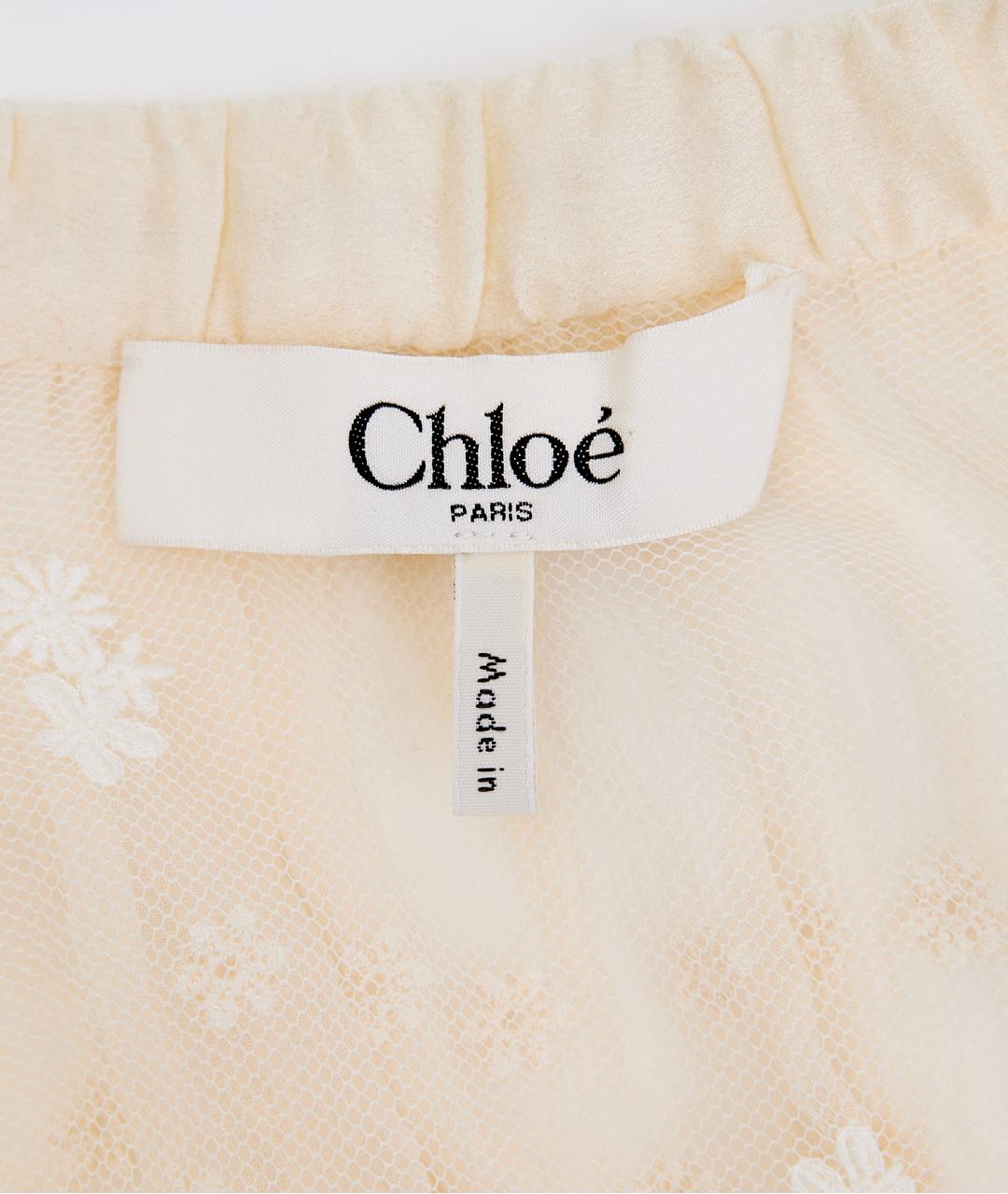CHLOE Белое полиэстеровое вечернее платье, фото 6