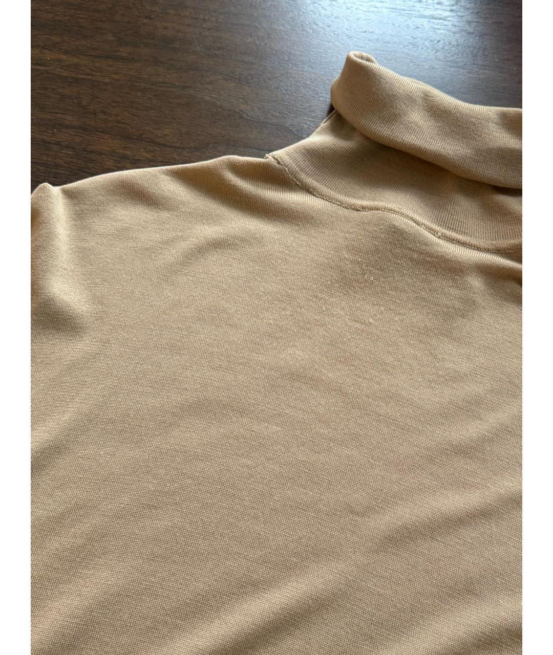 SAINT LAURENT Бежевая вискозная водолазка, фото 2