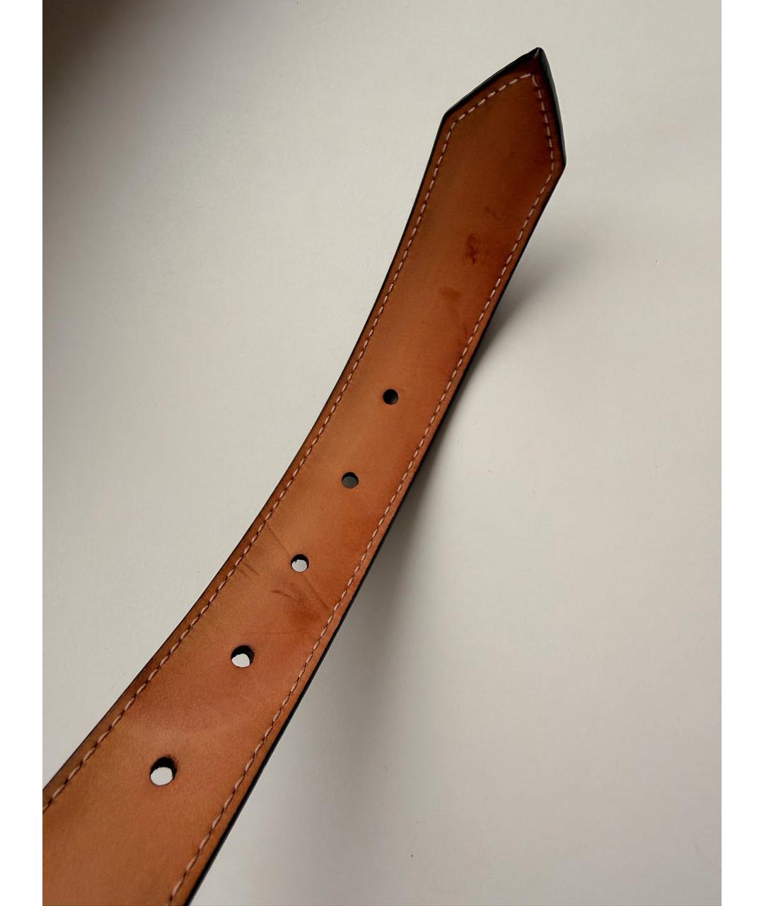 LOUIS VUITTON Черный кожаный ремень, фото 5