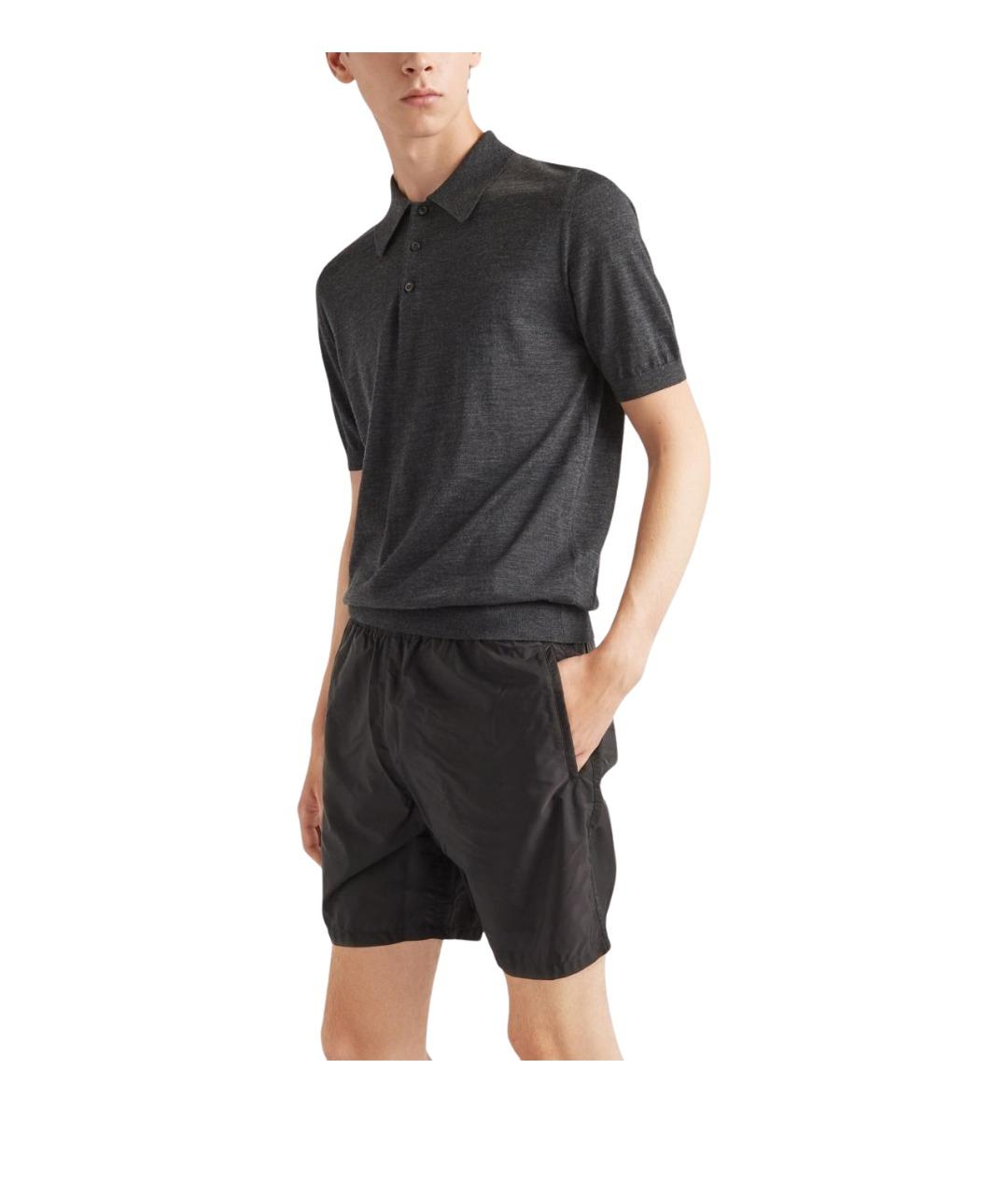 PRADA Черные полиамидовые плавки, фото 4