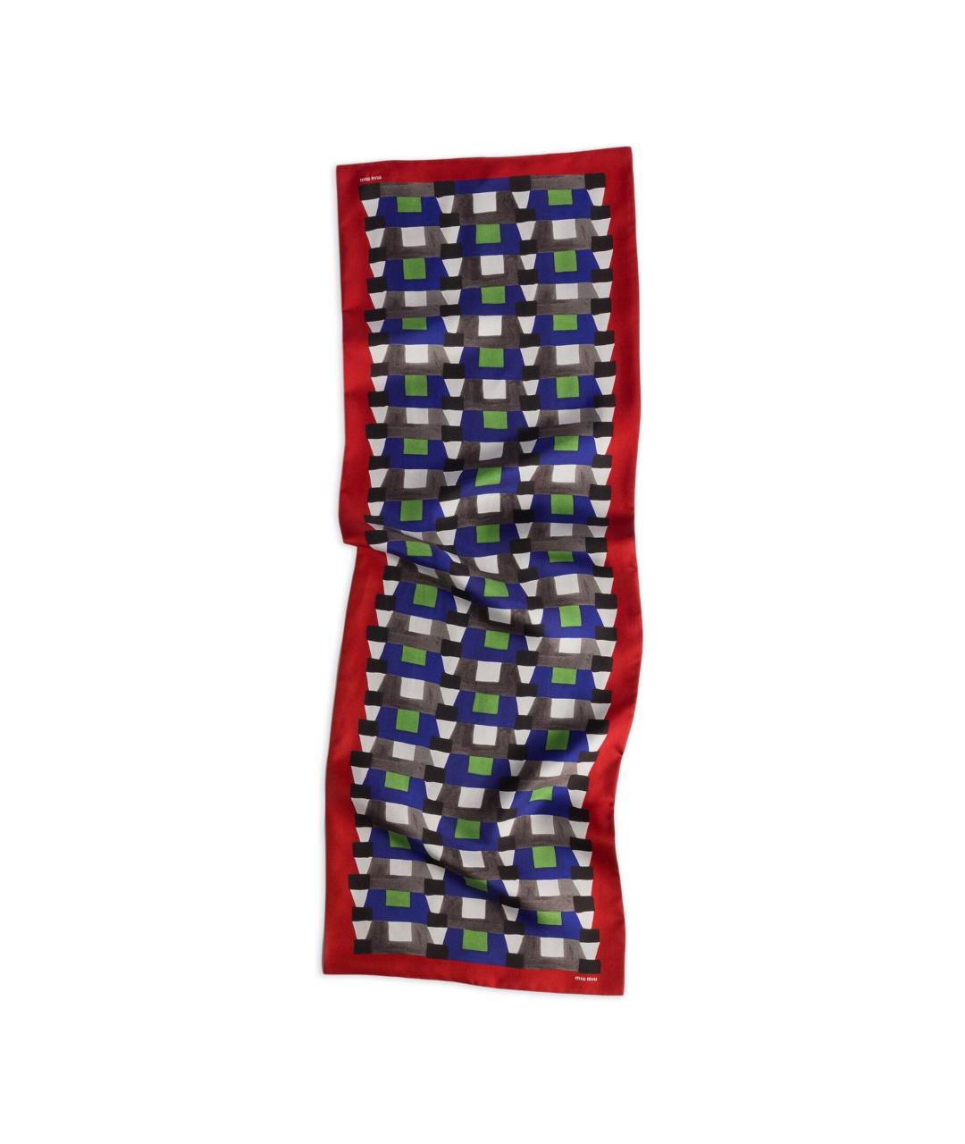 MIU MIU Мульти шелковый платок, фото 3