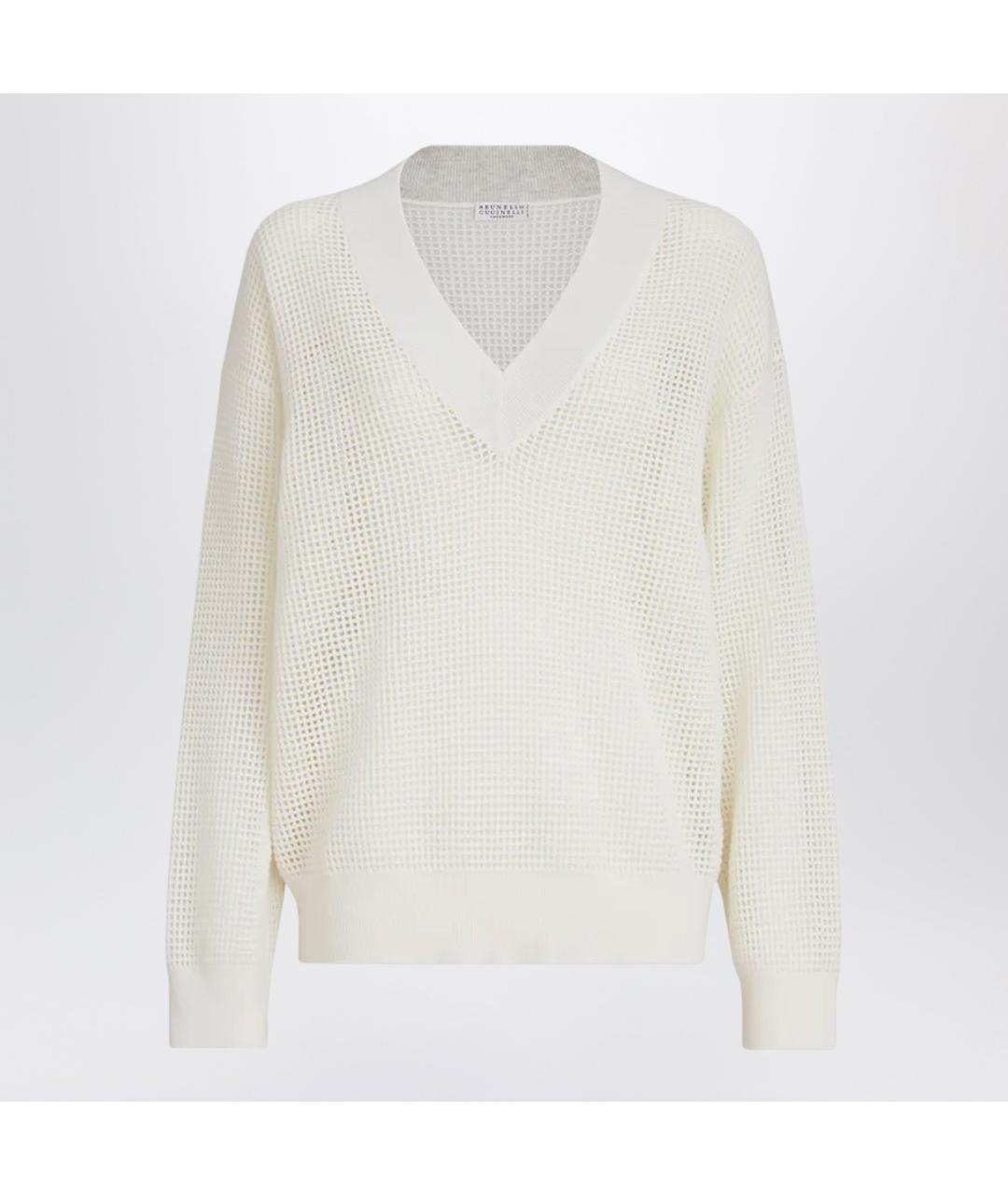 BRUNELLO CUCINELLI Белый джемпер / свитер, фото 3