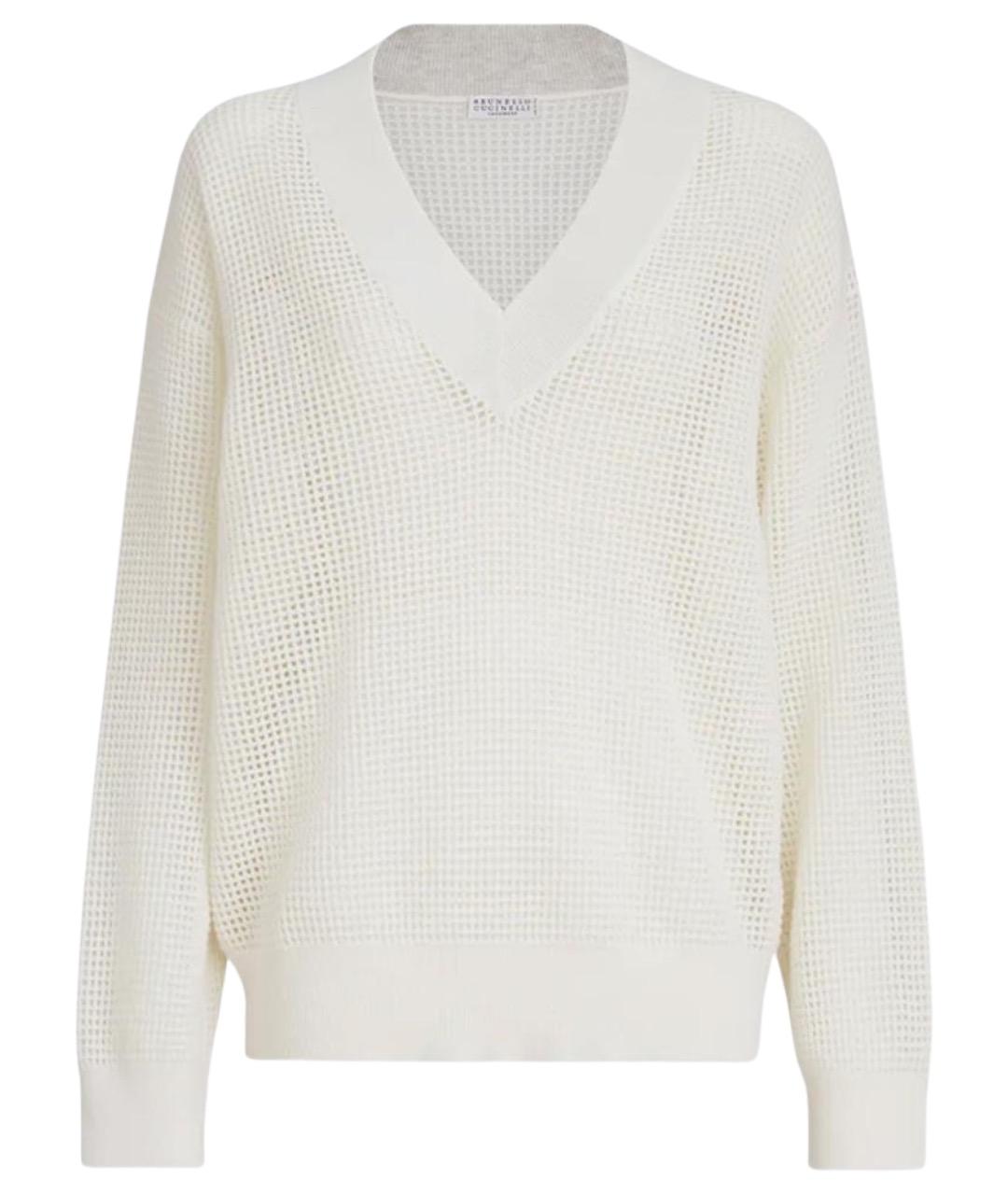 BRUNELLO CUCINELLI Белый джемпер / свитер, фото 1