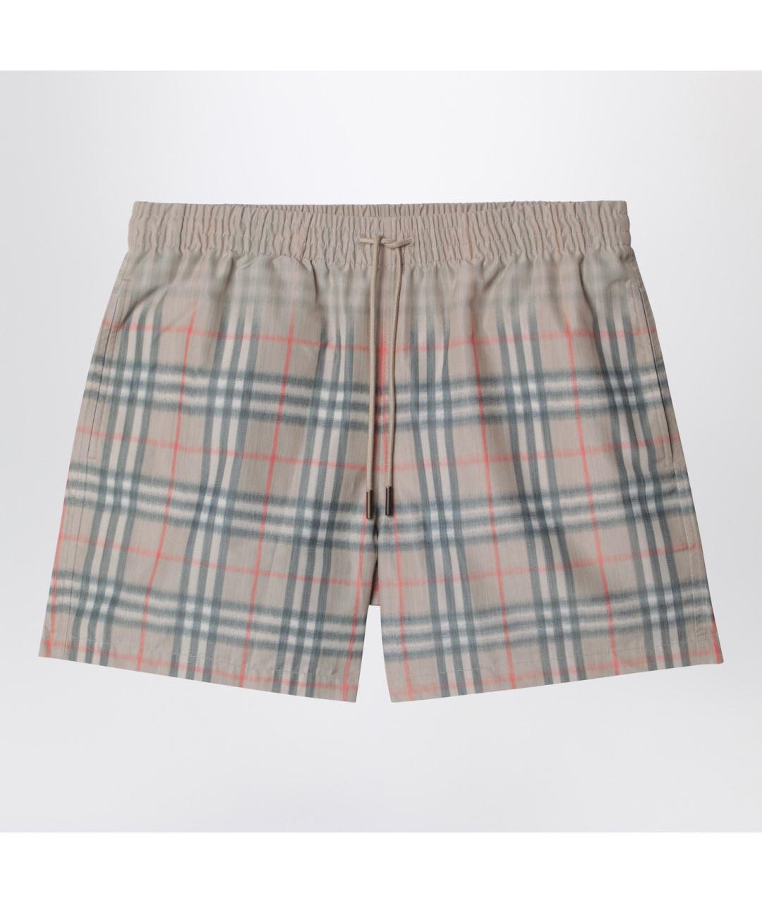 BURBERRY Бежевые полиэстеровые шорты, фото 4