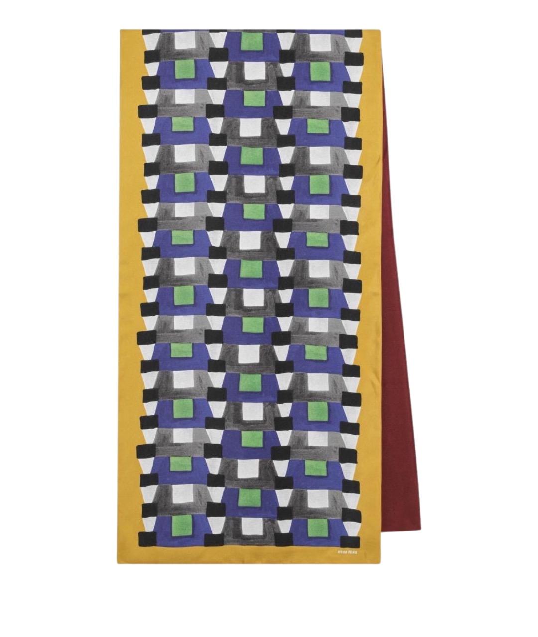 MIU MIU Мульти шелковый шарф, фото 4