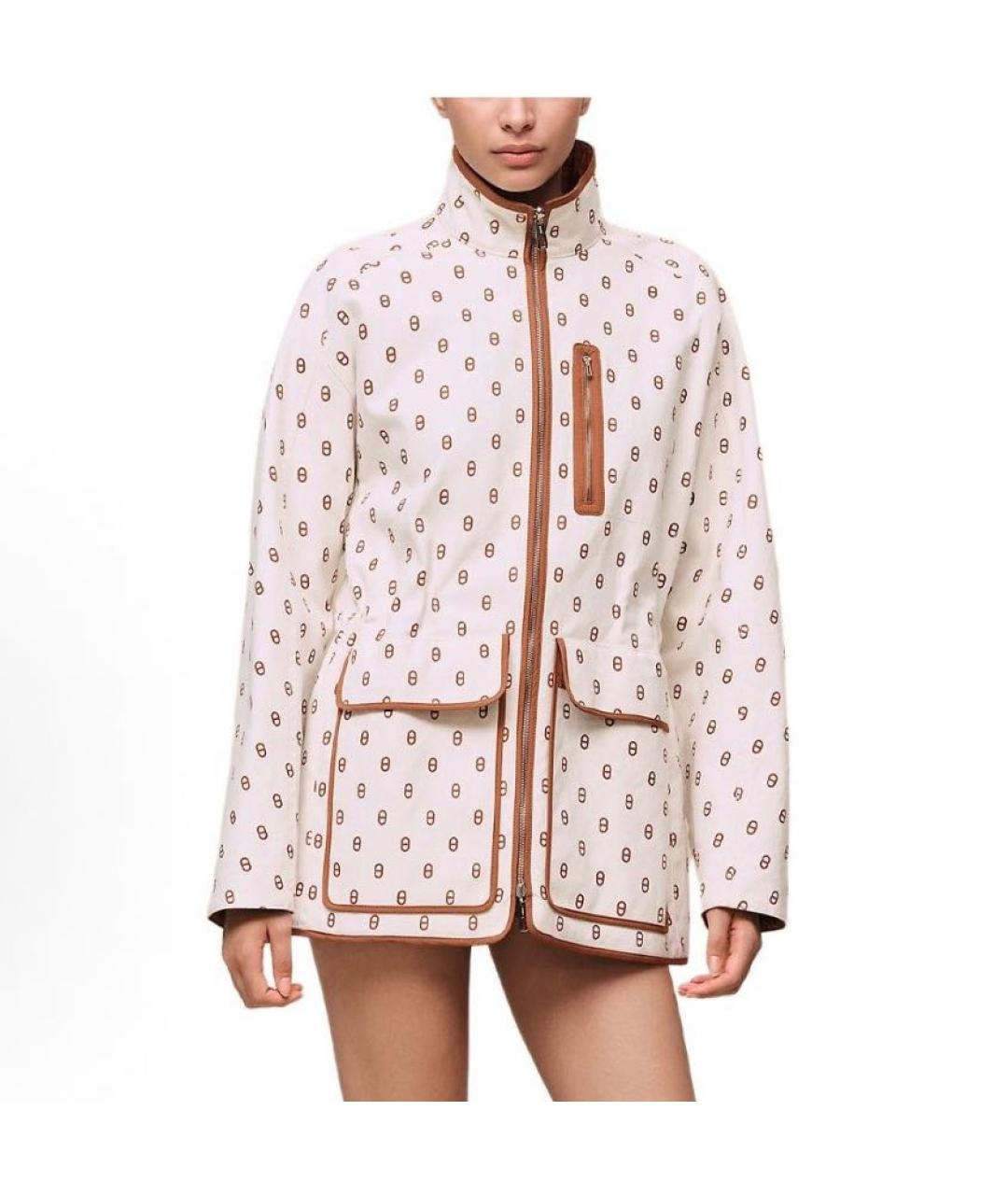 HERMES Бежевая хлопковая куртка, фото 2