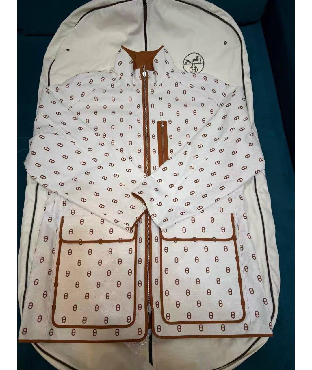 HERMES Бежевая хлопковая куртка, фото 4