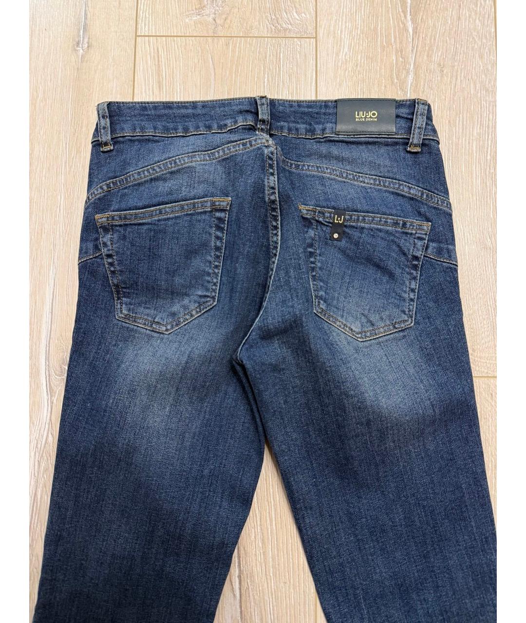 LIU JO Синие хлопковые джинсы слим, фото 5