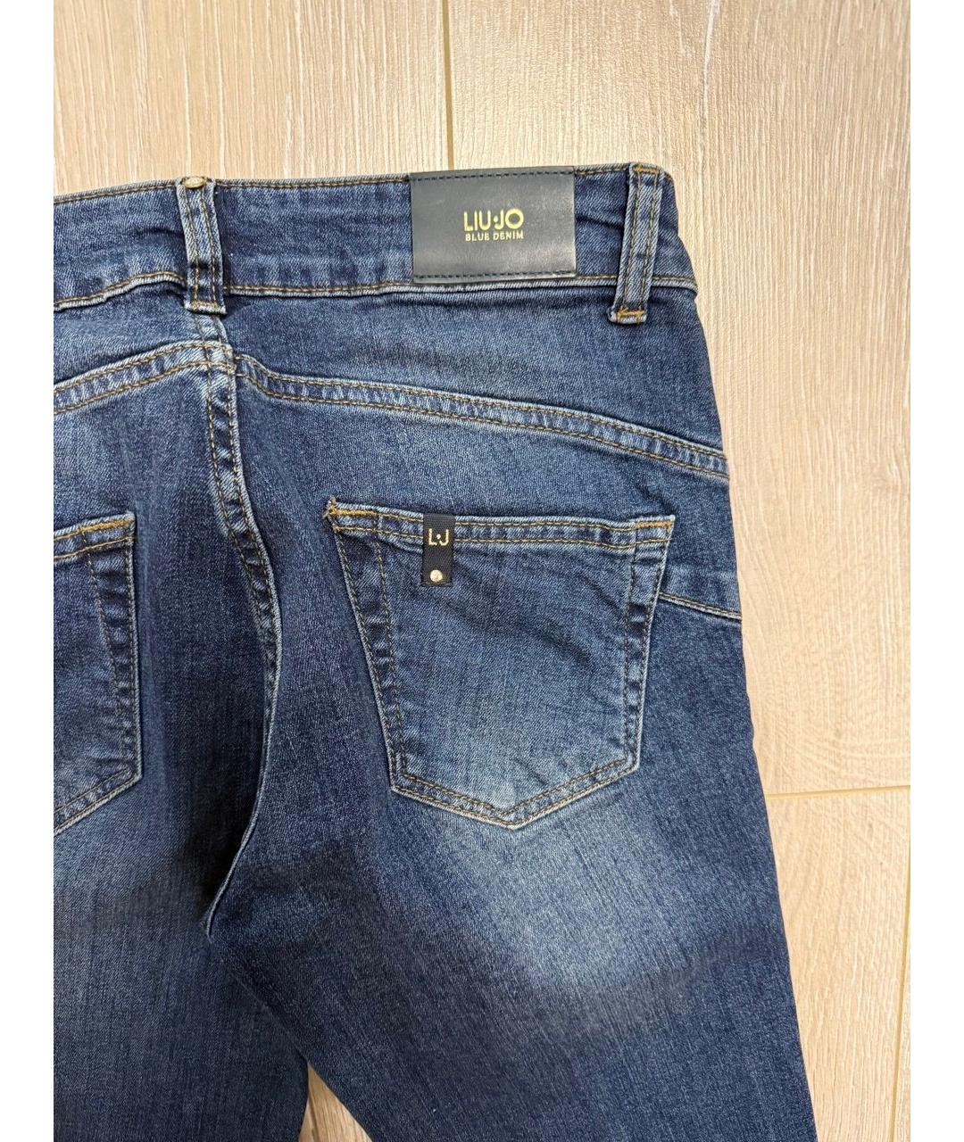 LIU JO Синие хлопковые джинсы слим, фото 4