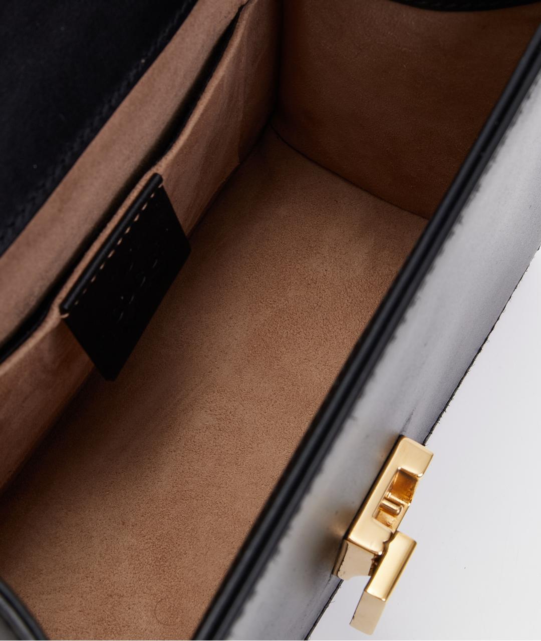 GUCCI Черная кожаная сумка с короткими ручками, фото 6