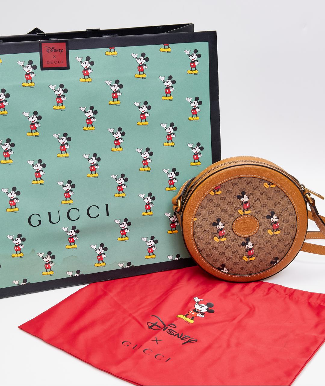 GUCCI Коричневая кожаная сумка через плечо, фото 5