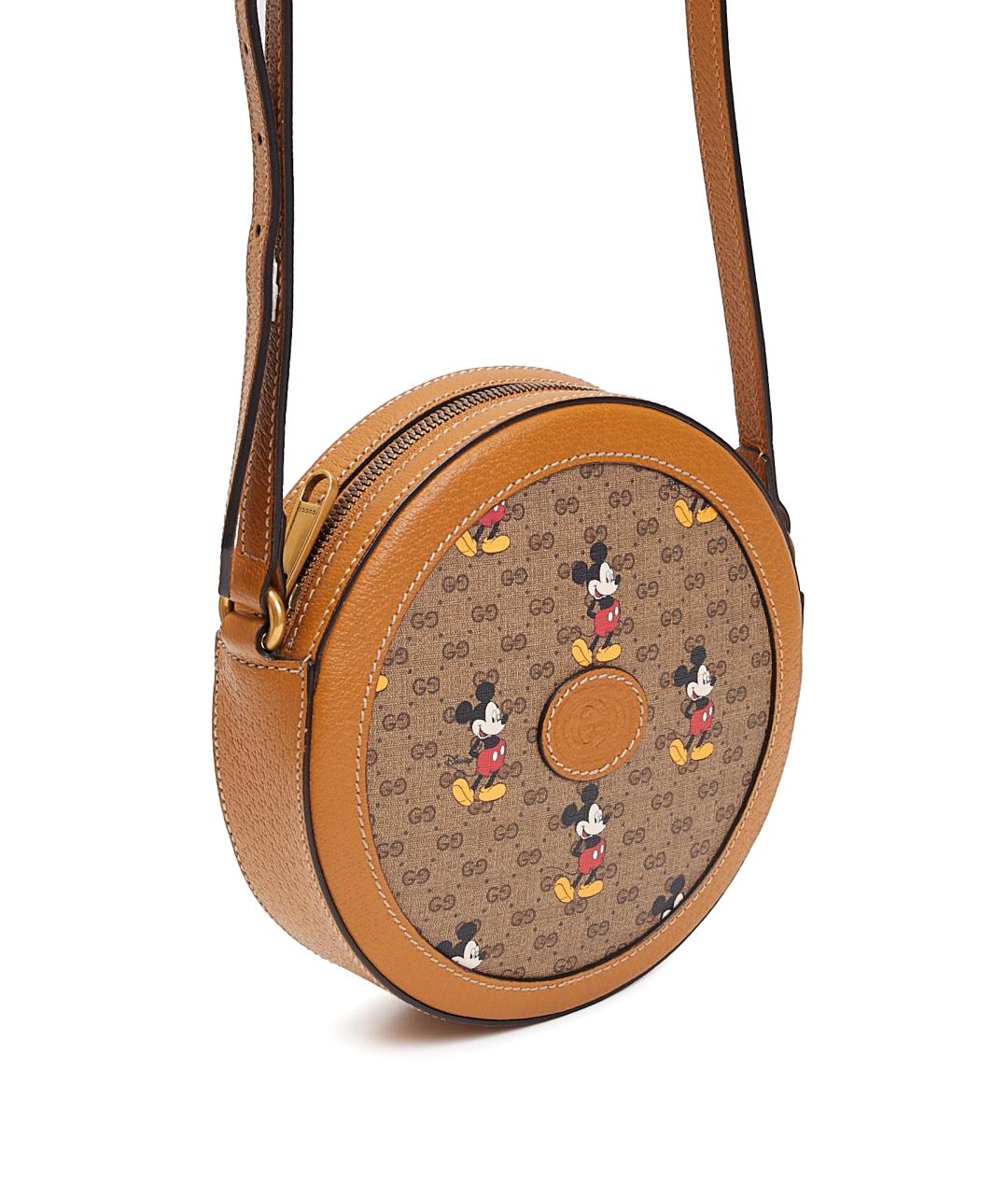 GUCCI Коричневая кожаная сумка через плечо, фото 2