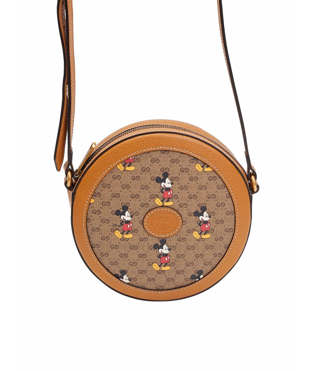 GUCCI Коричневая кожаная сумка через плечо, фото 1