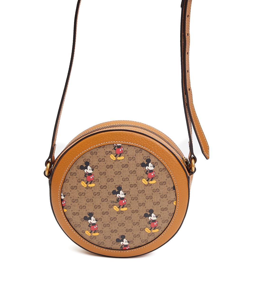 GUCCI Коричневая кожаная сумка через плечо, фото 4