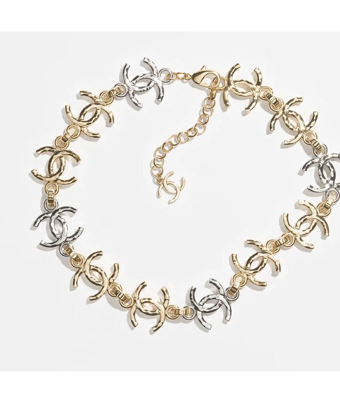 CHANEL Золотое металлическое колье, фото 3