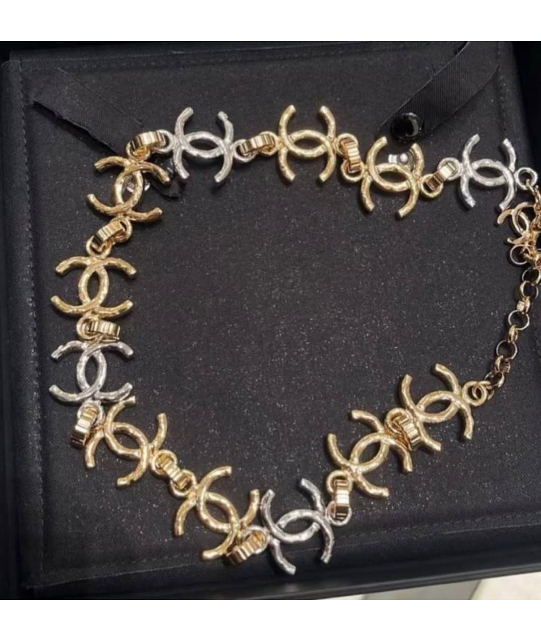 CHANEL Золотое металлическое колье, фото 5