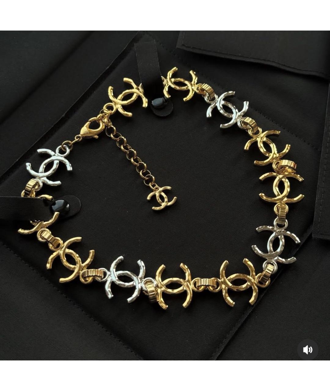 CHANEL Золотое металлическое колье, фото 2