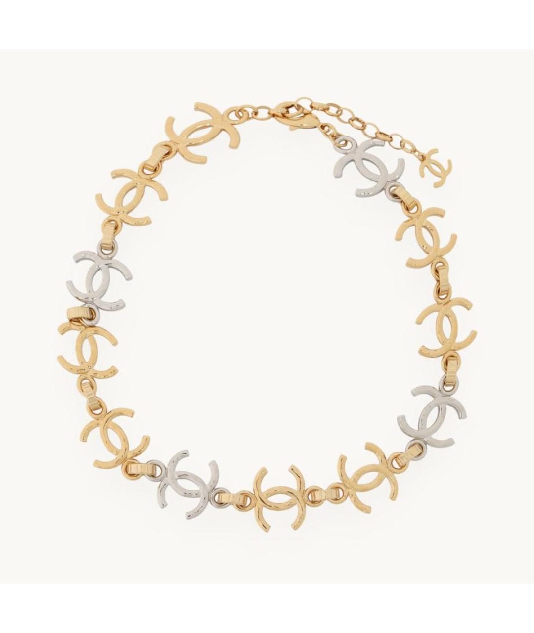 CHANEL Золотое металлическое колье, фото 6