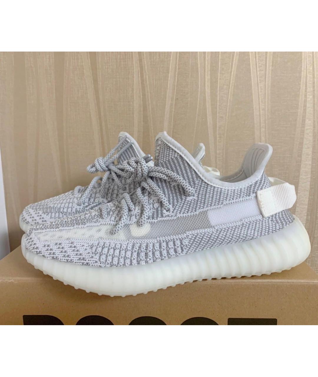 ADIDAS YEEZY Белые текстильные кроссовки, фото 2