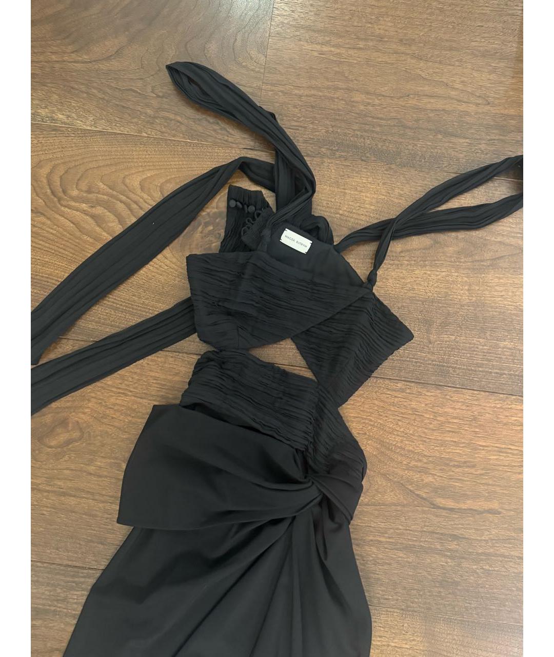 MAGDA BUTRYM Черное вискозное вечернее платье, фото 6