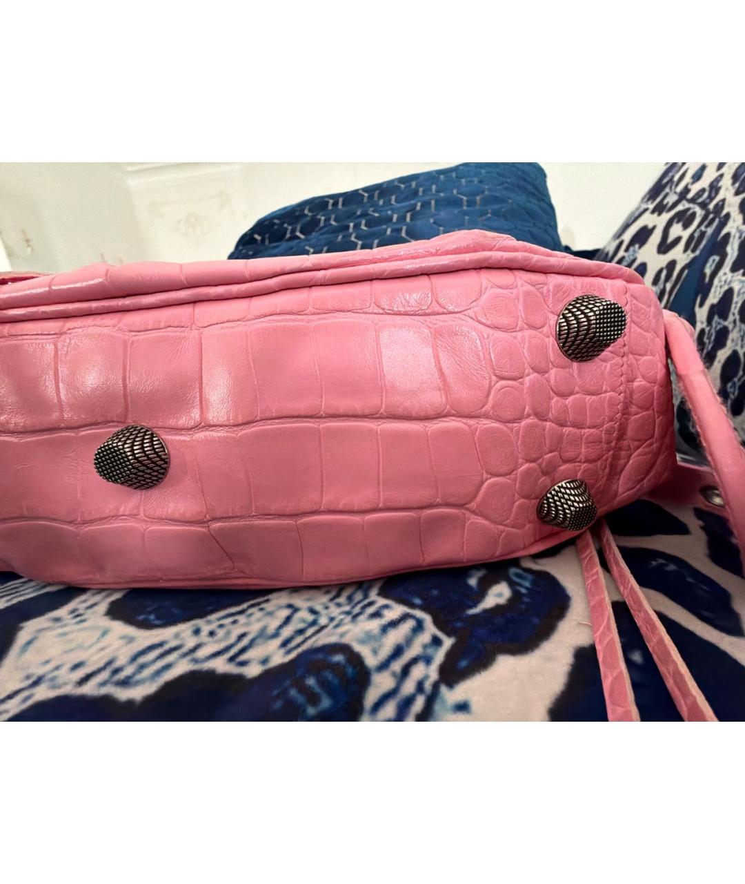 BALENCIAGA Розовая кожаная сумка через плечо, фото 3