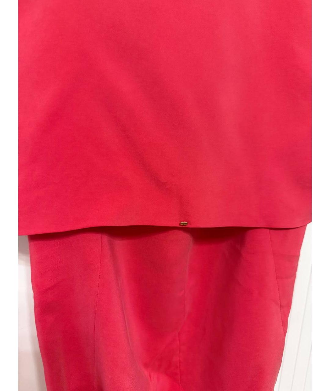 SPORTMAX Розовое шелковое повседневное платье, фото 3