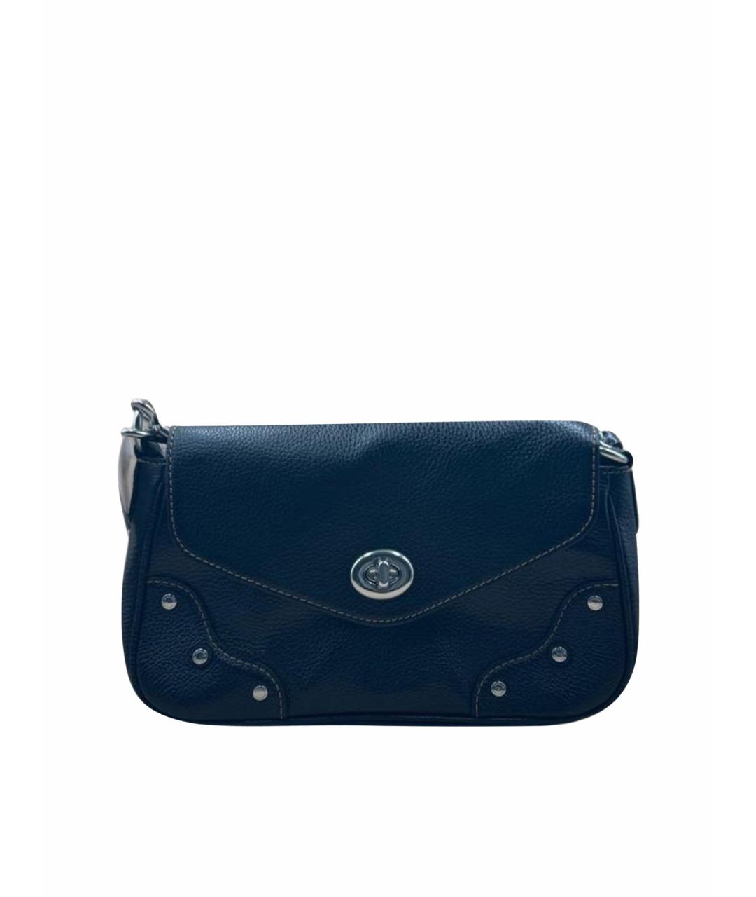 COACH Черная кожаная сумка через плечо, фото 1