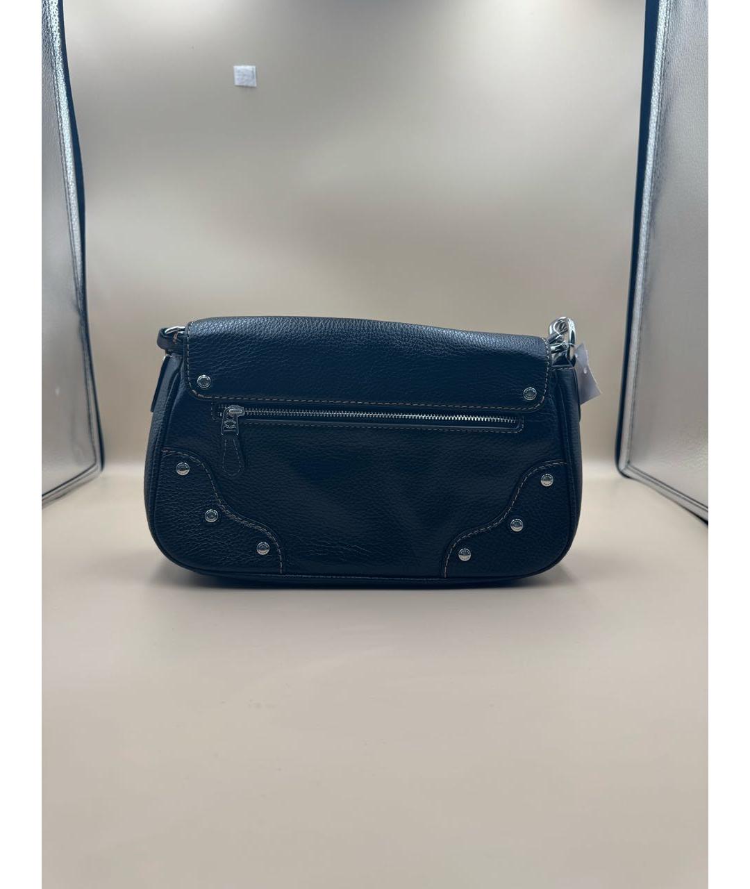 COACH Черная кожаная сумка через плечо, фото 3