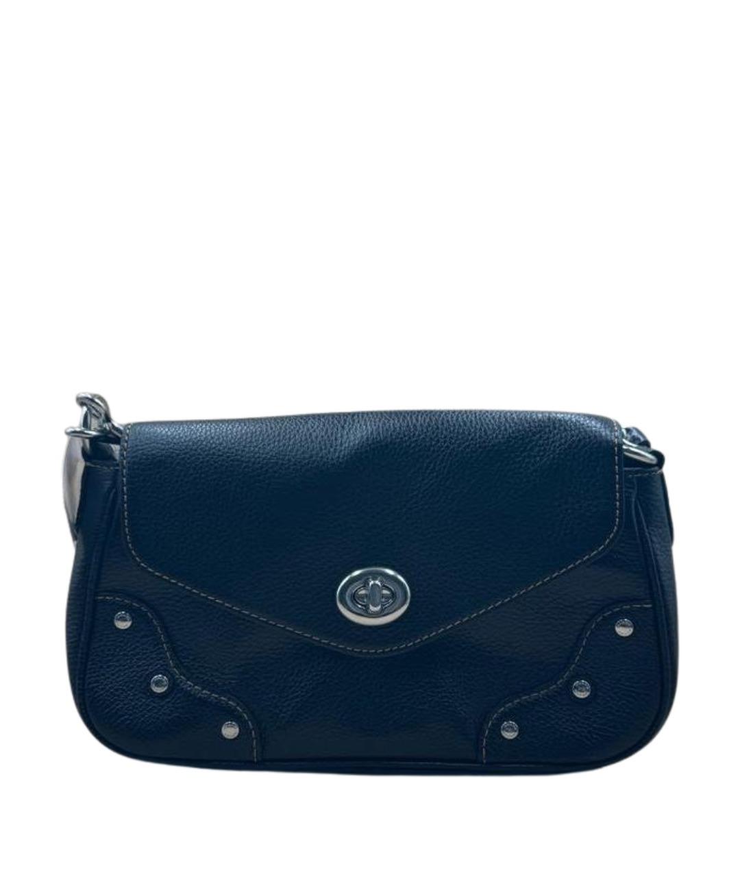 COACH Черная кожаная сумка через плечо, фото 8