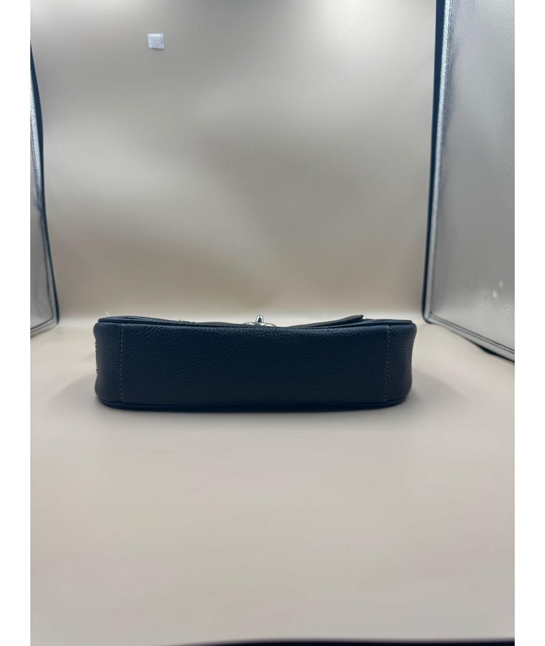 COACH Черная кожаная сумка через плечо, фото 4