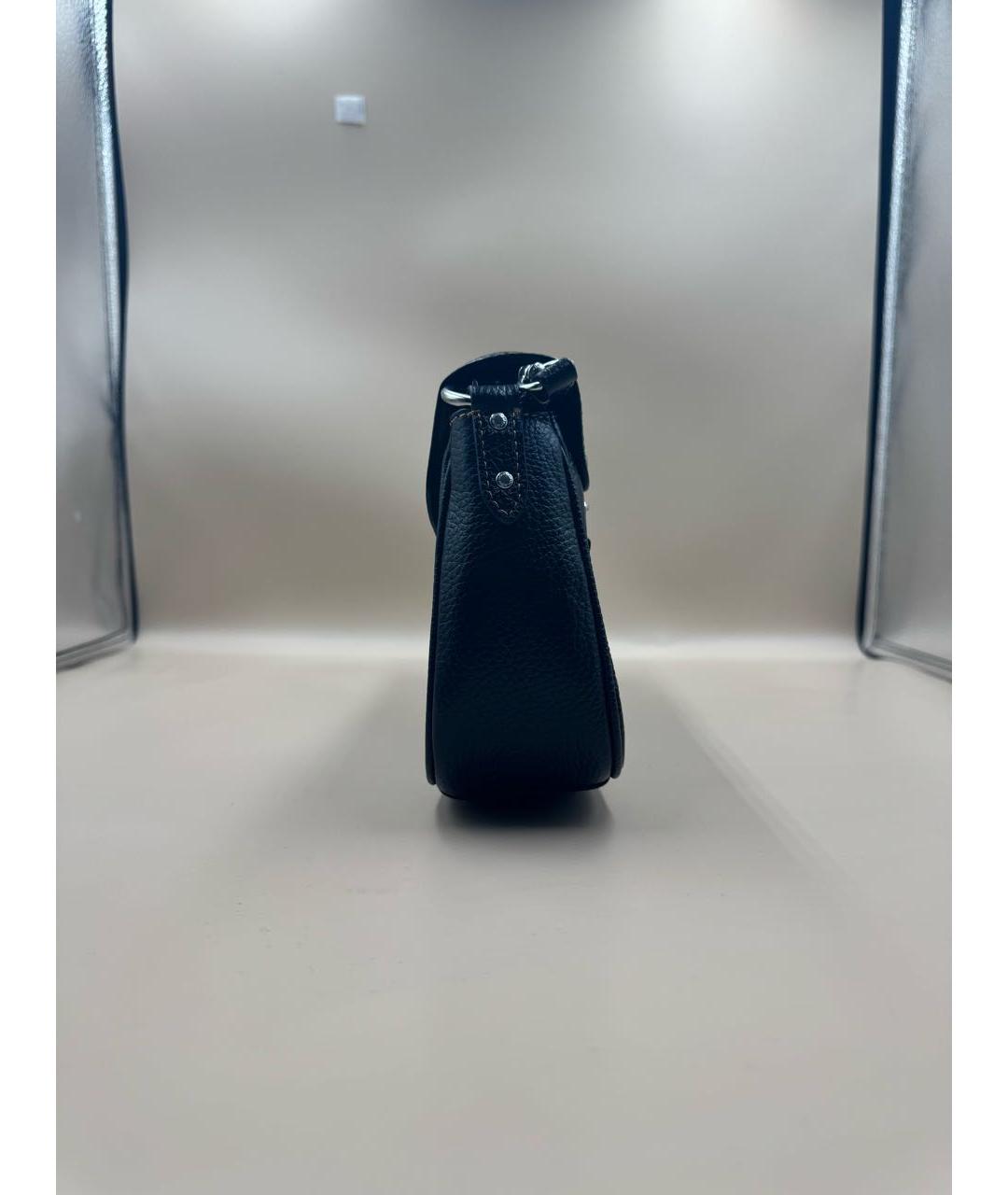 COACH Черная кожаная сумка через плечо, фото 2