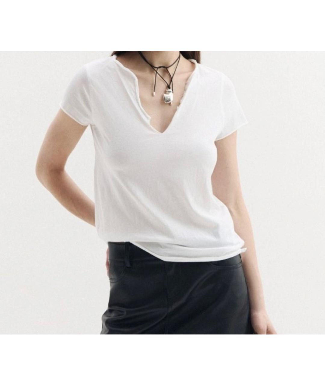 ZADIG & VOLTAIRE Белая хлопковая футболка, фото 4