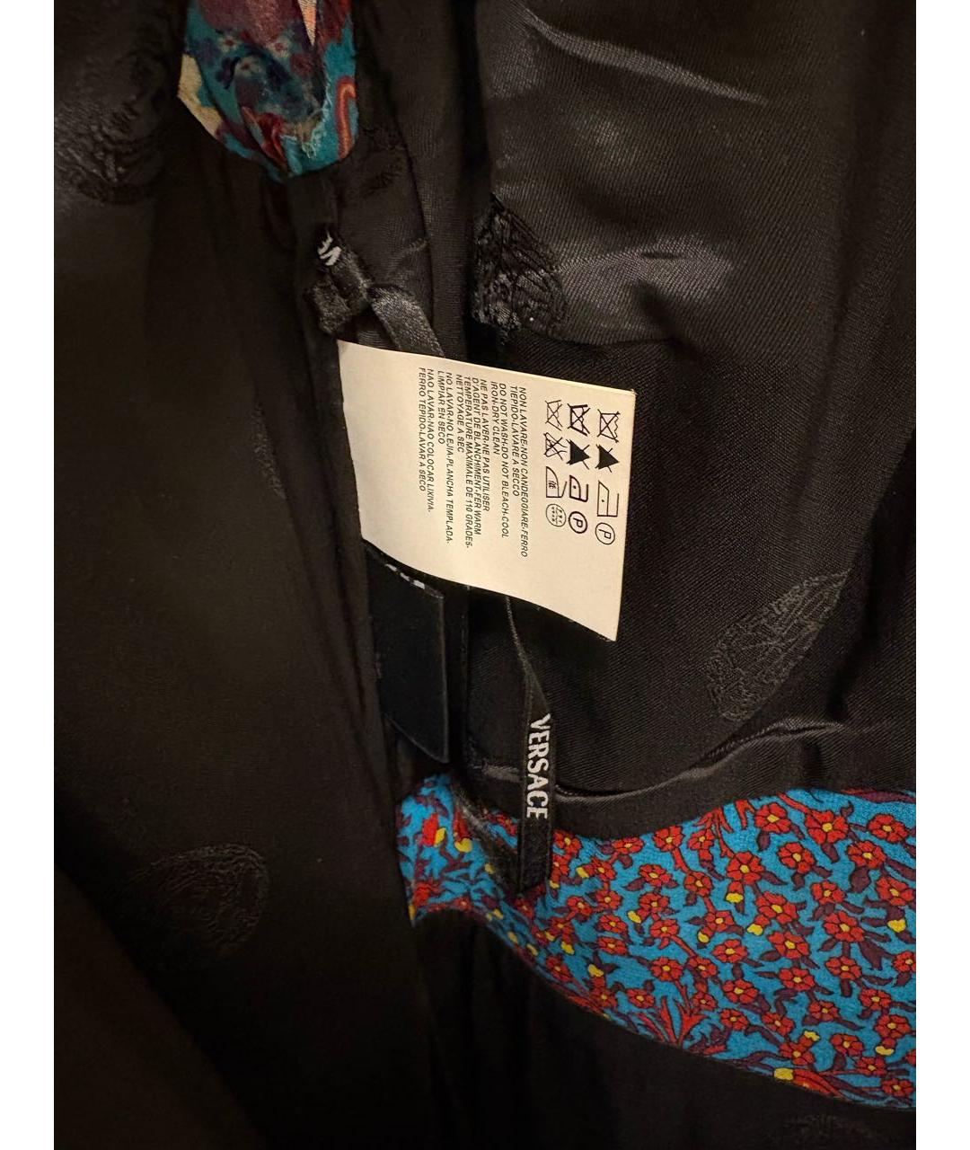 VERSACE Черное вискозное коктейльное платье, фото 6