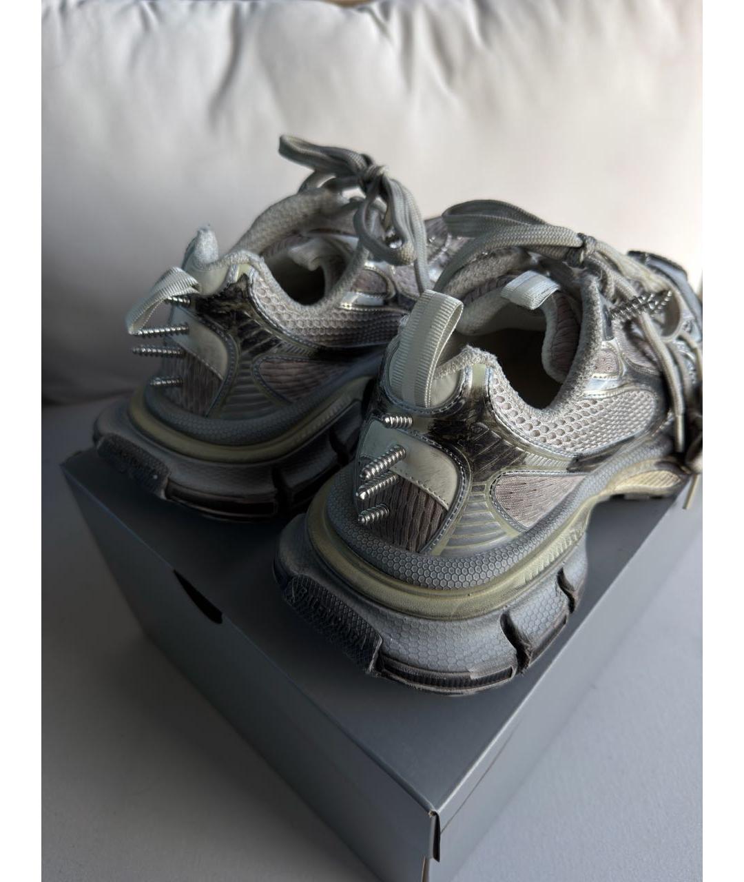 BALENCIAGA Бежевые текстильные низкие кроссовки / кеды, фото 3